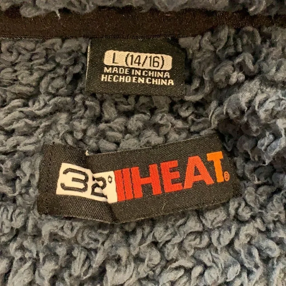 32 Degrees Sherpa Jacket Blue Zip L